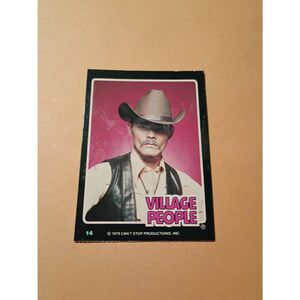 Vintage 1979 Village People Trading Card #14 Disco Era Vintage Music Collectible